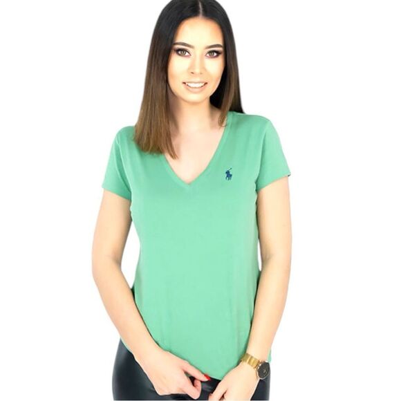 Ralph Lauren pale sage vneck tee. - Picture 1 of 6
